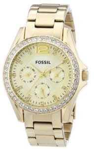 Damenuhr gold: Fossil Damen-Armbanduhr