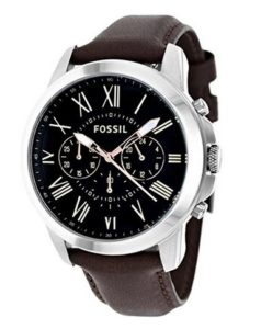 Fossil Herren-Armbanduhr Grant Männer Uhren Leder