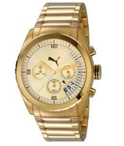 Uhr gold: Puma Time Herren-Armbanduhr XL Cycle Chronograph Quarz